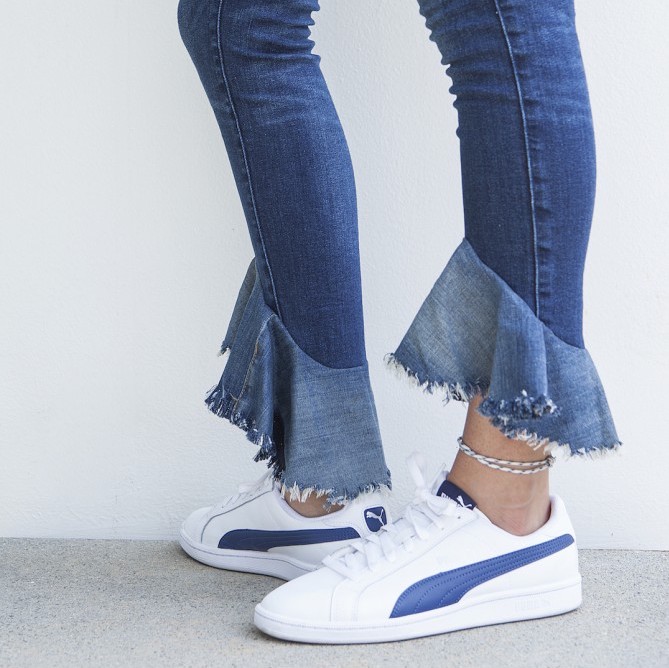 Vaqueros bajos volantes Upcyclick